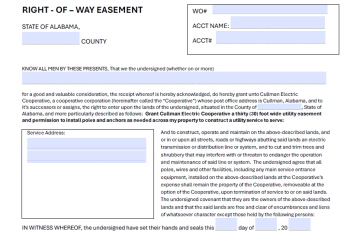 Overhead Easement Form