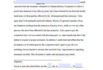 Line Extension Easement Agreement