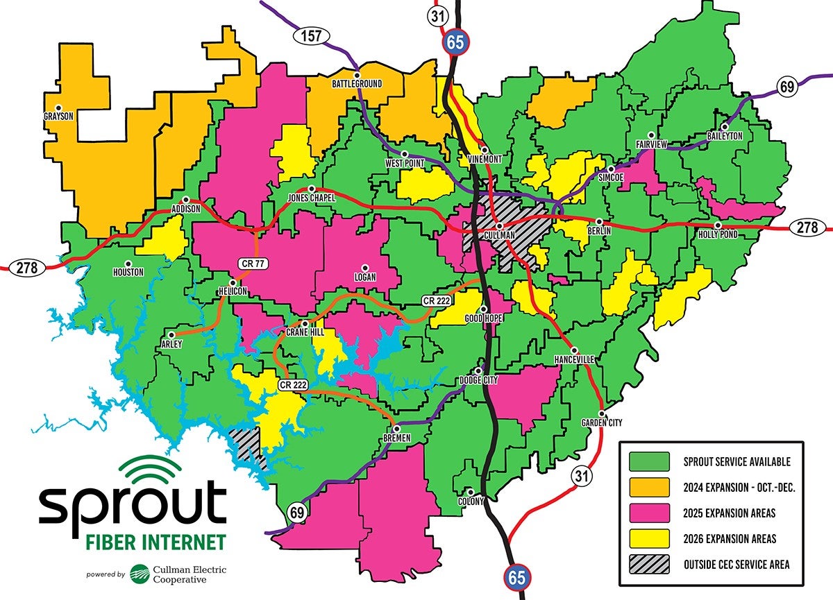 Sprout Fiber Internet Map